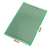 DollaTek 2PCS (8 x 12cm) Placa de Circuito Impreso Placa de Circuito Universal de Doble Cara para Placas de Paneles para…